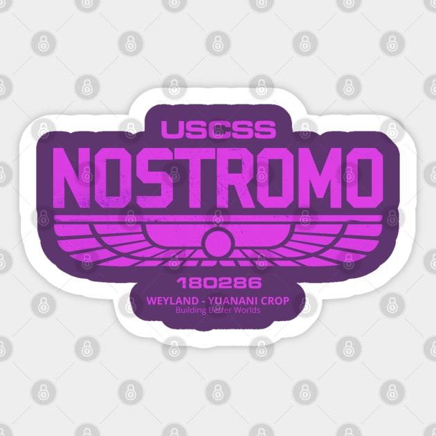 USCSS Nostromo Vintage Original Aesthetic Tribute 〶 Sticker by Terahertz'Cloth